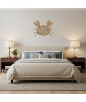 Adorno Pared Cangrejo S de Paja de Trigo - Decoración Creativa para Jardín