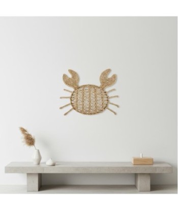 Adorno Pared Cangrejo S de Paja de Trigo - Decoración Creativa para Jardín