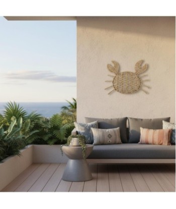 Adorno Pared Cangrejo S de Paja de Trigo - Decoración Creativa para Jardín