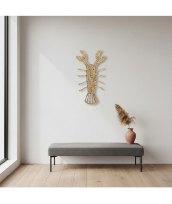 Adorno Pared Langosta S de Paja de Trigo | Estilo Marinero | Decoración Original