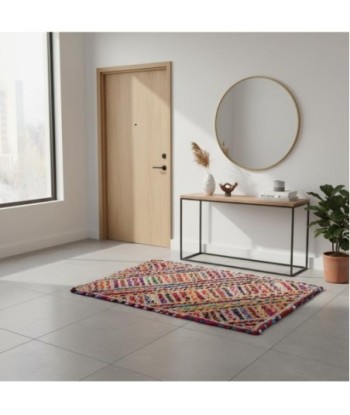 Alfombra de Entrada 100% Yute, Estilo Colorido con Diseño Único