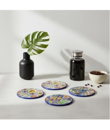 Posavasos 4U de Cerámica Colorido y Artístico