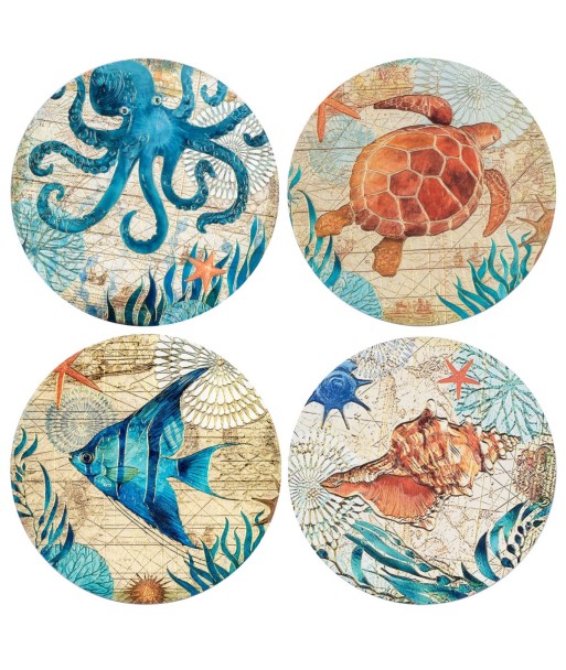 Posavasos de Cerámica 4U Estilo Marino Decorativos
