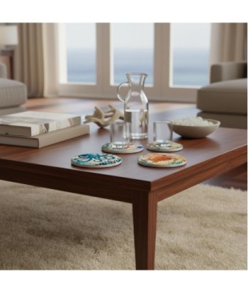 Posavasos de Cerámica 4U Estilo Marino Decorativos