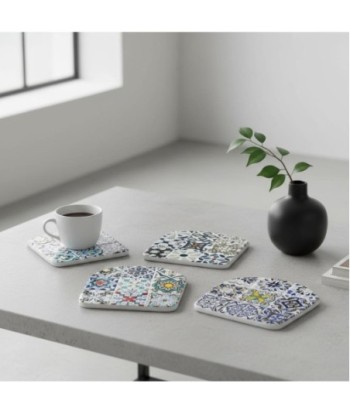 Posavasos 4U de Cerámica Estilo Vintage Ideal para Mesa