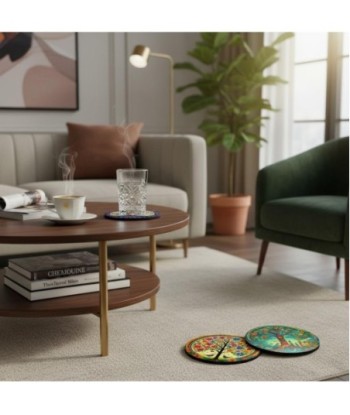 Posavasos Árbol de Vida en Cerámica Colorido - Decoración Hogar