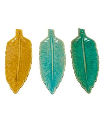 Plato cerámico hoja 3U, estilo moderno y decorativo