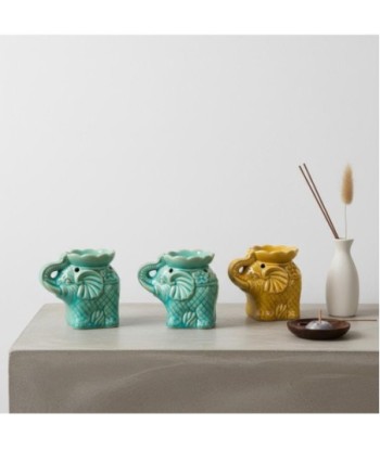 Quemador 3U de Cerámica en Colores Variados  Diseño Elefante