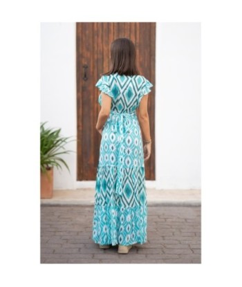 Vestido Largo Midi Étnico para Mujer - Estilo Elegante y Comodidad en Viscosa 100% - Ideal para Ocasiones Especiales