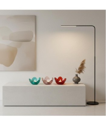 Portavelas 3U de vidrio en tonos diversos para decoración