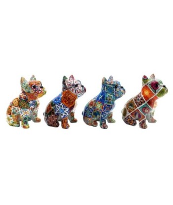 Figura de Perro de Resina Decorativa, Estilo Colorido y Artístico