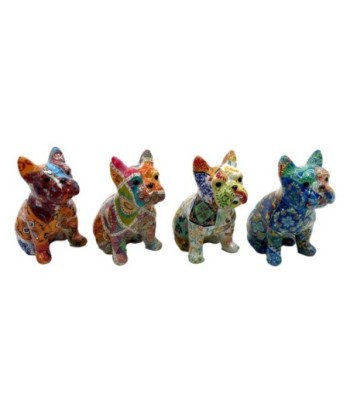 Figura de Perro 4U de Resina Decorativa Colorido para Decoración