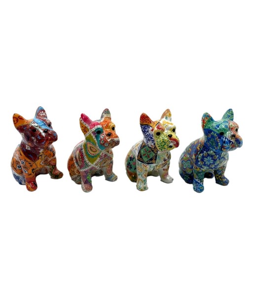 Figura de Perro 4U de Resina Decorativa Colorido para Decoración