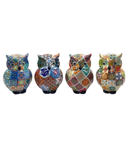 Figura decorativa Búho 4U en resina color Multicolor, estilo contemporáneo