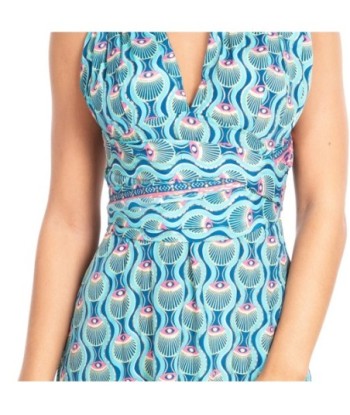 Vestido Largo Midi Azul para Mujer - Elegante y Con Estampado, Ideal para Fiesta, Ocasiones Especiales y Uso Diario
