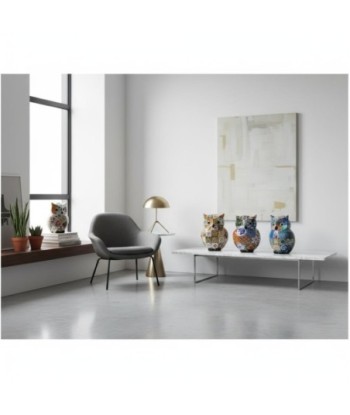 Figura decorativa Búho 4U en resina color Multicolor, estilo contemporáneo