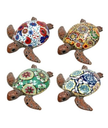 Figura de Tortuga 4U - Resina Decorativa Colorida para Hogar