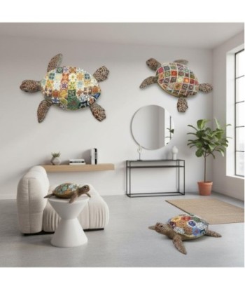 Figura de Tortuga 4U - Resina Decorativa Colorida para Hogar