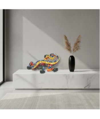 Lagarto Mosaico L de Resina Colorido para Decoración del Hogar