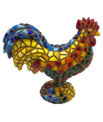 Figura de Gallo Mosaico S de Resina - Colorido y Decorativo
