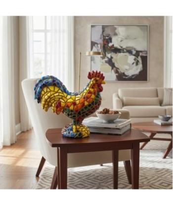 Figura de Gallo Mosaico S de Resina - Colorido y Decorativo