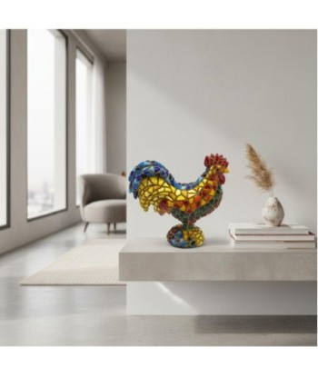 Figura de Gallo Mosaico S de Resina - Colorido y Decorativo