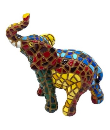 Elefante Mosaico S de Resina - Novedad Colorido para Decoración
