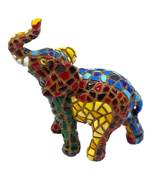 Elefante Mosaico S de Resina - Novedad Colorido para Decoración