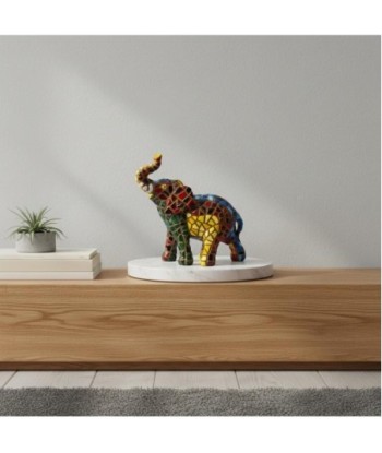 Elefante Mosaico S de Resina - Novedad Colorido para Decoración
