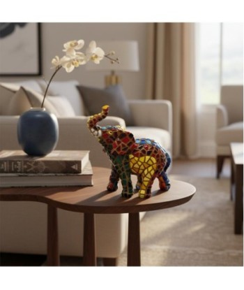 Elefante Mosaico S de Resina - Novedad Colorido para Decoración