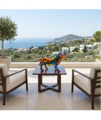 Figura de Animal Toro Mosaico S de Resina Colorido - Decoración Moderna