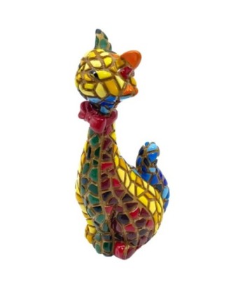 Figura de Gato Mosaico en Resina Colorido - Decoración Moderna