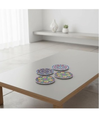 Juego de Posavasos Magnético de Cerámica con Diseño Colorido