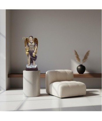 Figura Religiosa San Rafael en Resina Dorada y Plateada - NOVEDAD