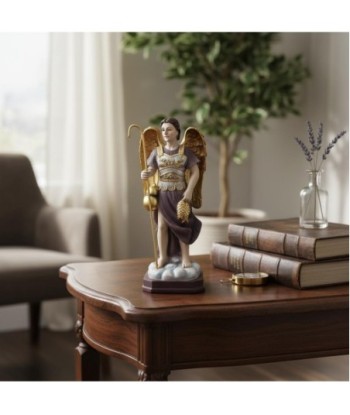 Figura Religiosa San Rafael en Resina Dorada y Plateada - NOVEDAD