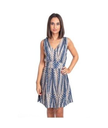 Vestido Corto Azul Estampado para Mujer - Moda Elegante y Casual - Ideal para Fiesta y Ocasiones Especiales -