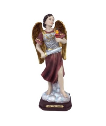 Figura San Jehudiel en Resina - Estilo Religioso y Detalles Dorados
