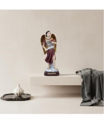 Figura San Jehudiel en Resina - Estilo Religioso y Detalles Dorados