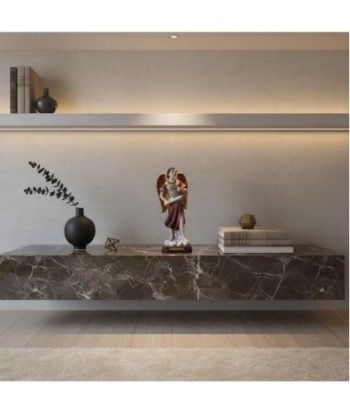 Figura San Jehudiel en Resina - Estilo Religioso y Detalles Dorados