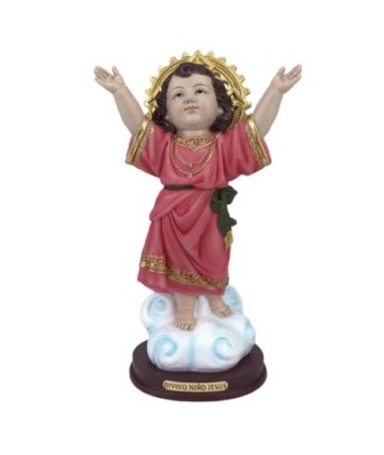 Figura Divino Niño Jesús de resina, estilo religioso decorativo