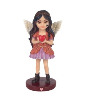 Figura de Hada Corazón en Resina - Decoración de Hogar Moderna