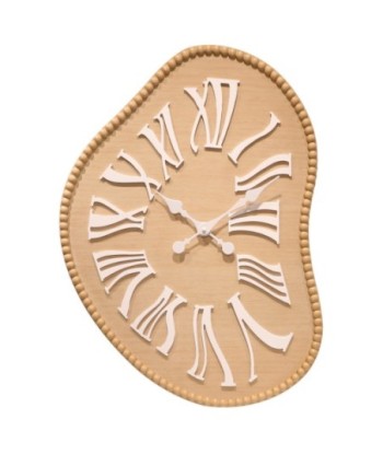 Reloj de pared en MDF con diseño moderno y estilo asimétrico