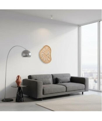 Reloj de pared en MDF con diseño moderno y estilo asimétrico