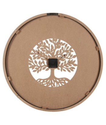 Reloj de pared de MDF con diseño de árbol, estilo rústico
