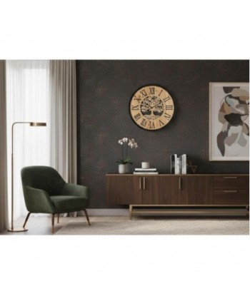 Reloj de pared de MDF con diseño de árbol, estilo rústico