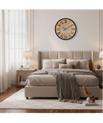 Reloj de pared de MDF con diseño de árbol, estilo rústico