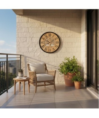 Reloj de pared de MDF con diseño de árbol, estilo rústico