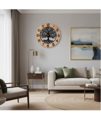 Reloj de pared MDF con diseño de árbol - Estilo moderno para decoración