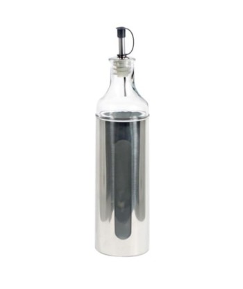 Vinagrera 450Ml de Metal y Cristal - Utensilios Prácticos para Cocina