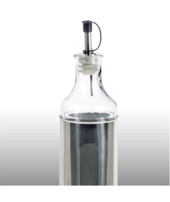 Vinagrera 450Ml de Metal y Cristal - Utensilios Prácticos para Cocina